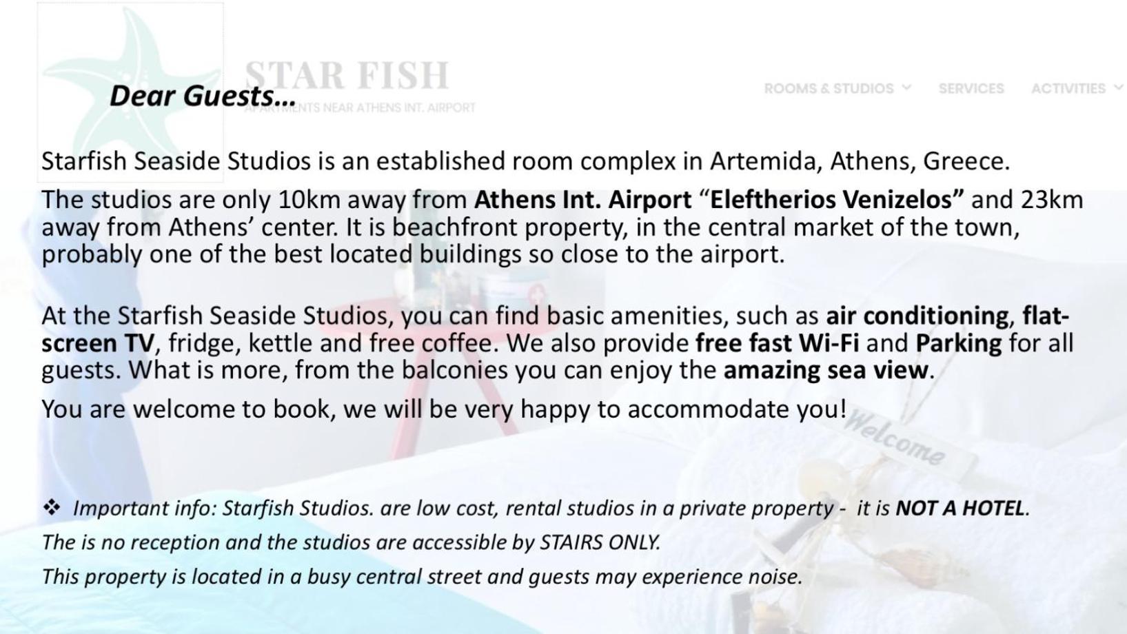 Starfish Seaside Studio Aparthotel Loútsa Exterior foto
